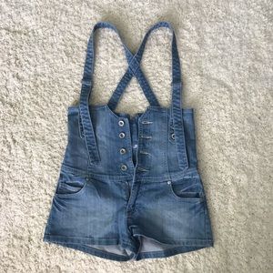 Rock Revolution Denim Short Overalls